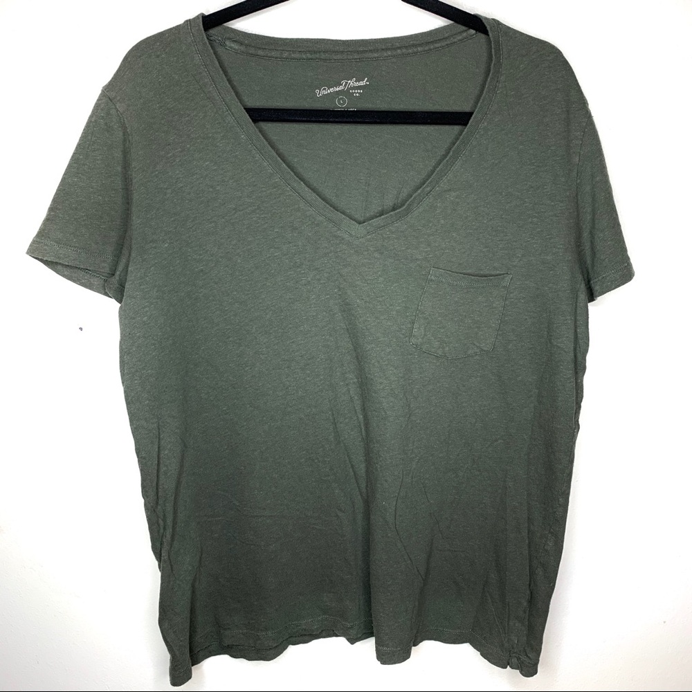 UNIVERSAL THREAD GREEN TEE LARGE WOMEN